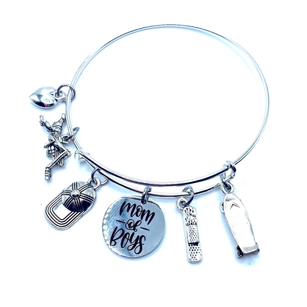 Mom Of Boys Charm Bracelet